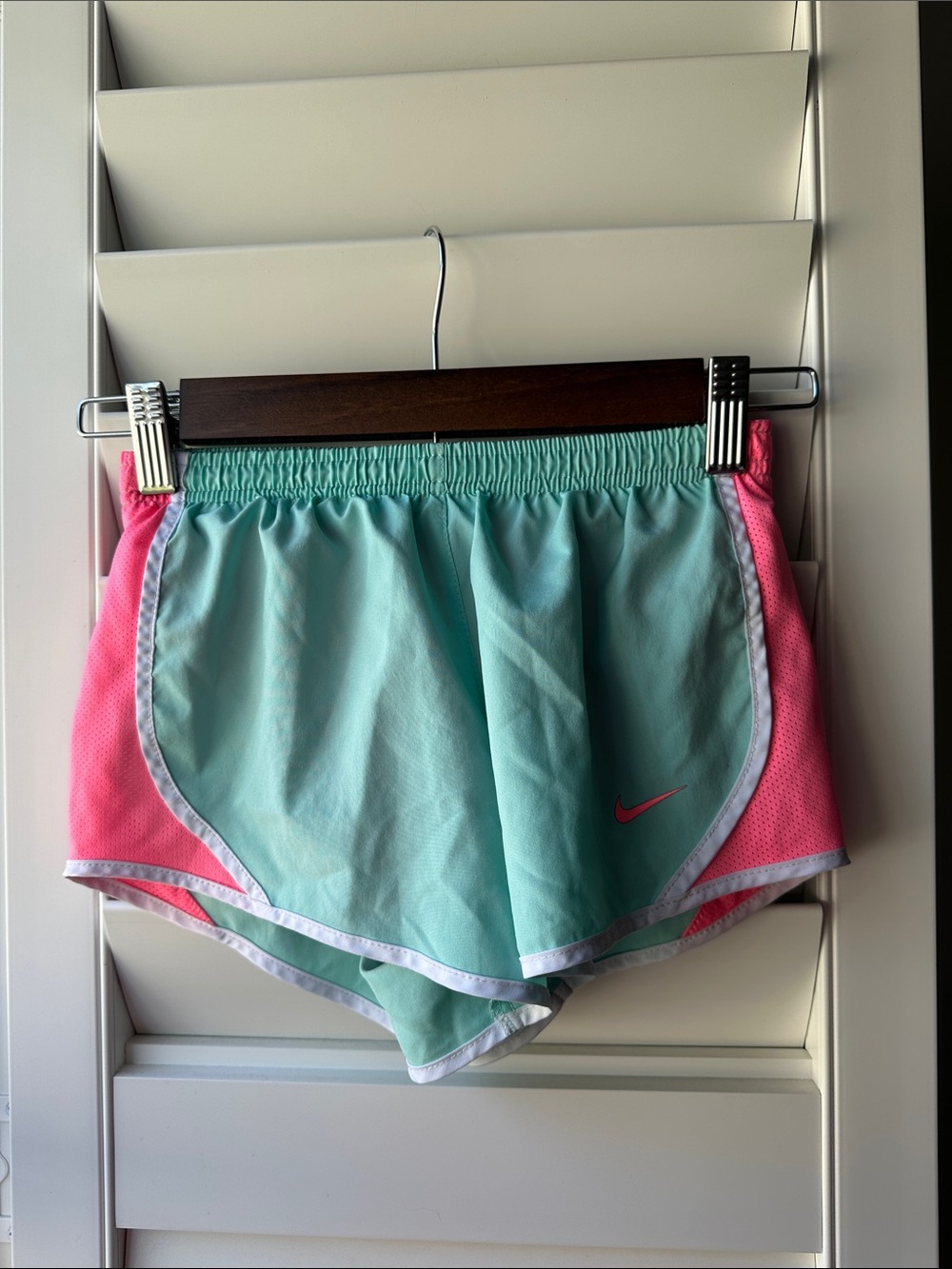 Nike Mint Teal and Pink Running Shorts